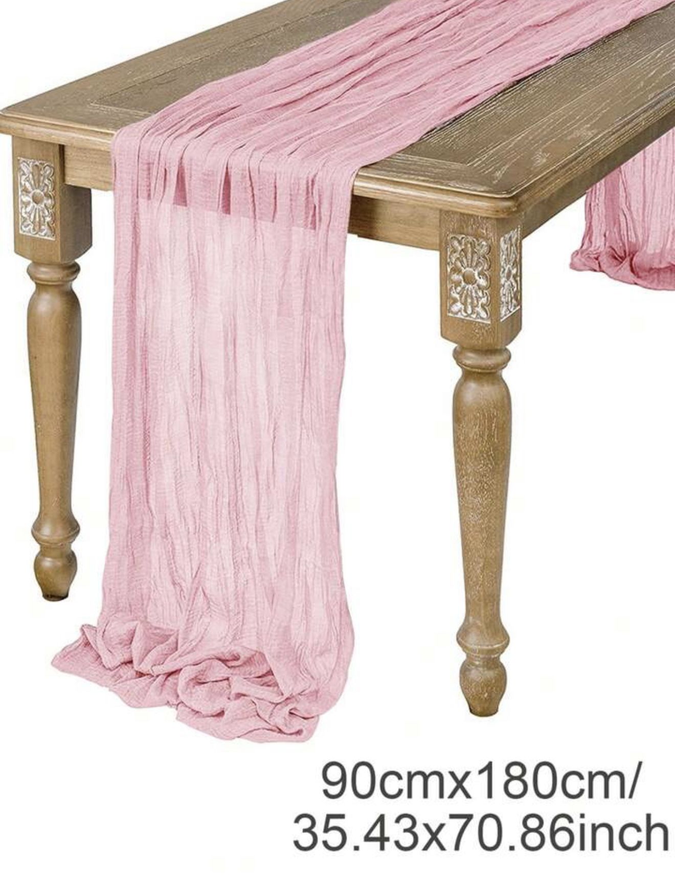 Light Baby Pink Table Runners - 12 Count