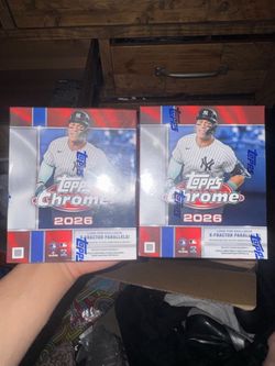 2x 2026 Topps Chrome Baseball Mega Boxes - Sealed