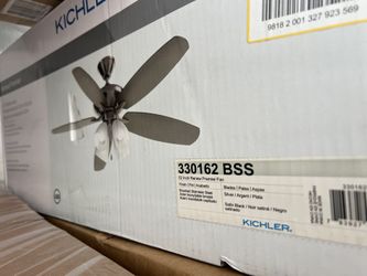 KICHLER Renew Premier 52 in. Indoor Brushed Stainless Steel Dual Mount Ceiling Fan with LED Bulbs with Pull Chain