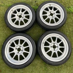 17” 4x100 Wheels & Tires For Honda/Acura 