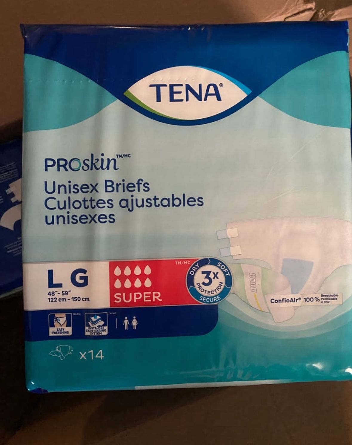 Tena Tabbed Large 14ct Briefs Adult Diaper Incontinence