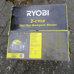 Ryobi 2-Cycle 38cc Gas Backpack Blower 760 CFM 175 MPHh