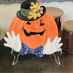 Vintage Fitz & Floyd Pumpkin Plate 🎃