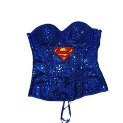 DC Comics Sequin Vintage Corset Super Woman Corset Size S/M
