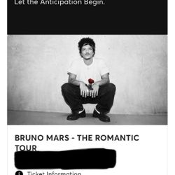 Bruno Mars 2x Floor Seats 