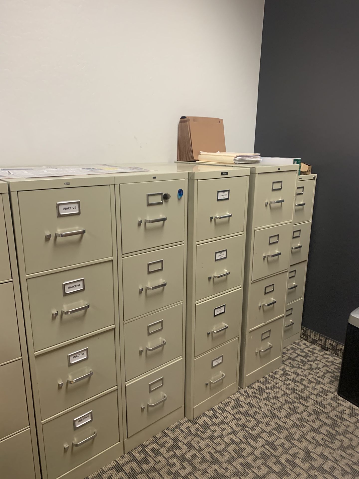 filing cabinets