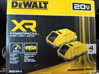 DeWalt 20v xr powerpack batteries