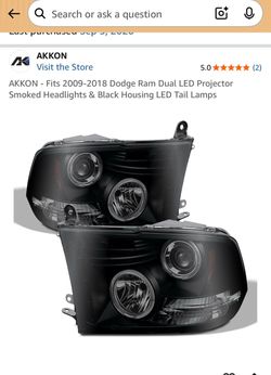 Smoked front lights 08 to 18 (Ram)
