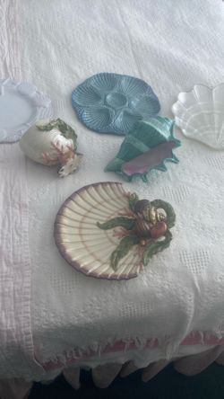 Sea Shell Beachy Ceramic Decor