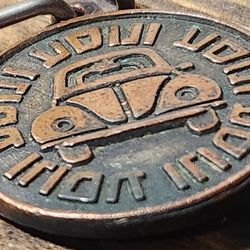 Vintage bronze Vv Key Chain Bug Antique Volkswagen Beetle Bus Ghia Westfalia Squareback Golf GTI Rabbit 