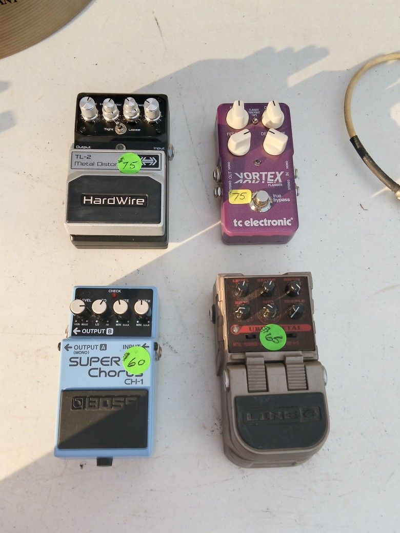 Guitar Pedals Priced As Shown