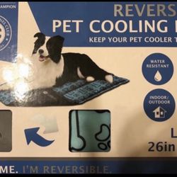 New AKC reversible pet cooling mat large 26" X 20"