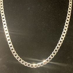 26 Inch Sterling Silver 925 Mens Necklace 70$ Least 65$ Cash Only 