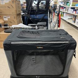 Feandrea 30" Collapsible Dog Crate Portable Travel - Gray