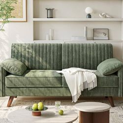 64.5" Loveseat Sofa, Chenille Loveseat Couch for Living Room, 23.2" Deep Seat Love Seat with Padded Arms, Comfy Modern Small Couches for Bedroom, Smal