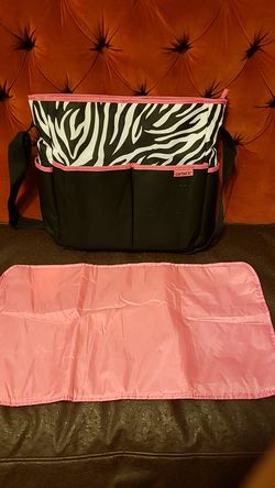 Carter's zebra diaper bag