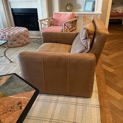 Arhaus Leather High-Back Motion Recliner