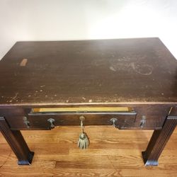 Antique Desk and Leather Chair