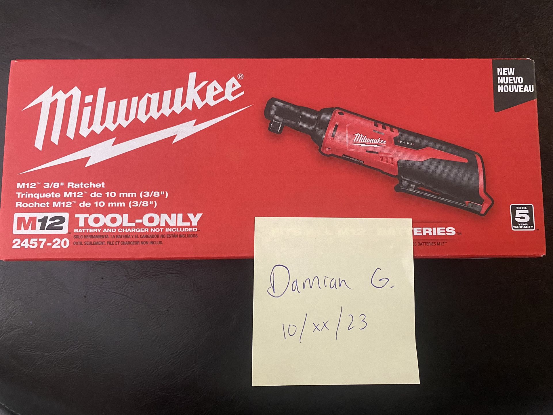 Milwaukee 3/8” Ratchet M12 Cordless (Tool Only)