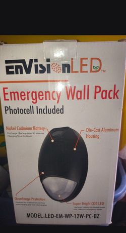Wall emergency light with sensor