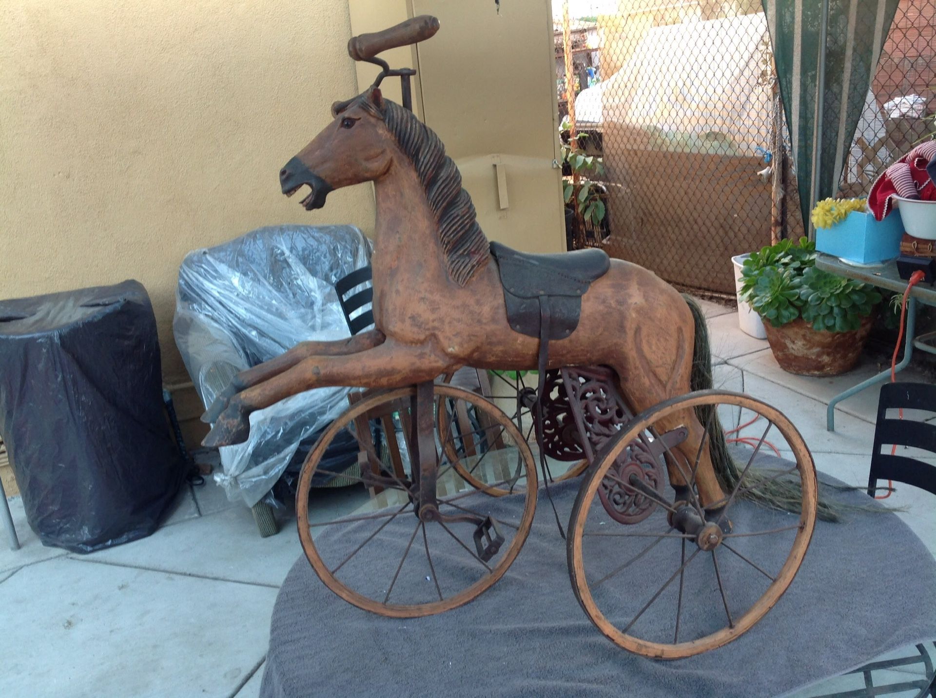 Antique tricycle horse 1800s