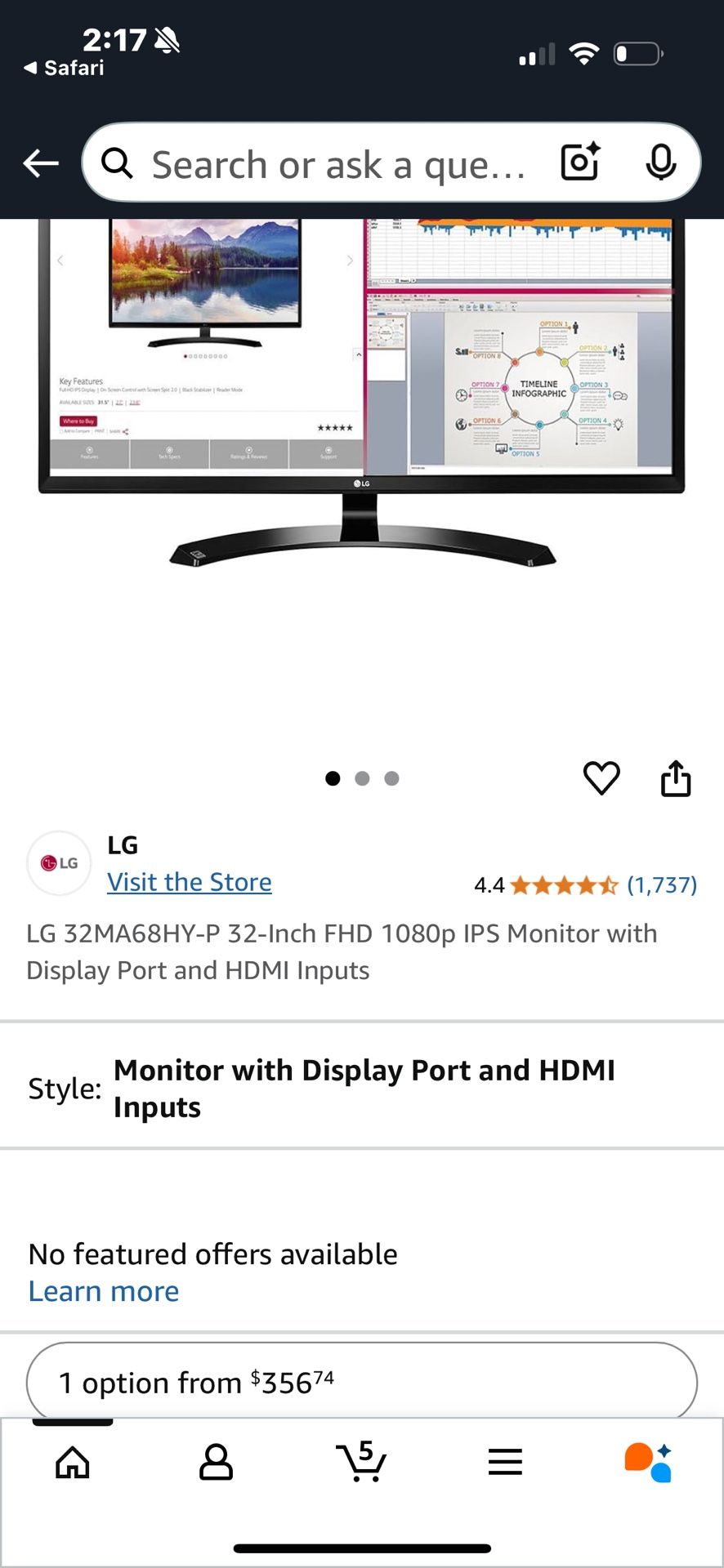 32” LG Computer Monitor