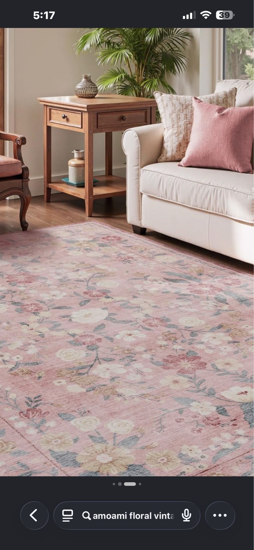 5x7 new Vintage Floral 5x7 Area Rugs for Living Room Rug, Machine Washable Rug Non Slip Large Area Rug for Bedroom Indoor Low Pile Carpet Ultra Soft p
