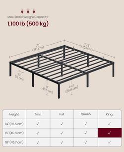 Brand new king-size metal bed frame