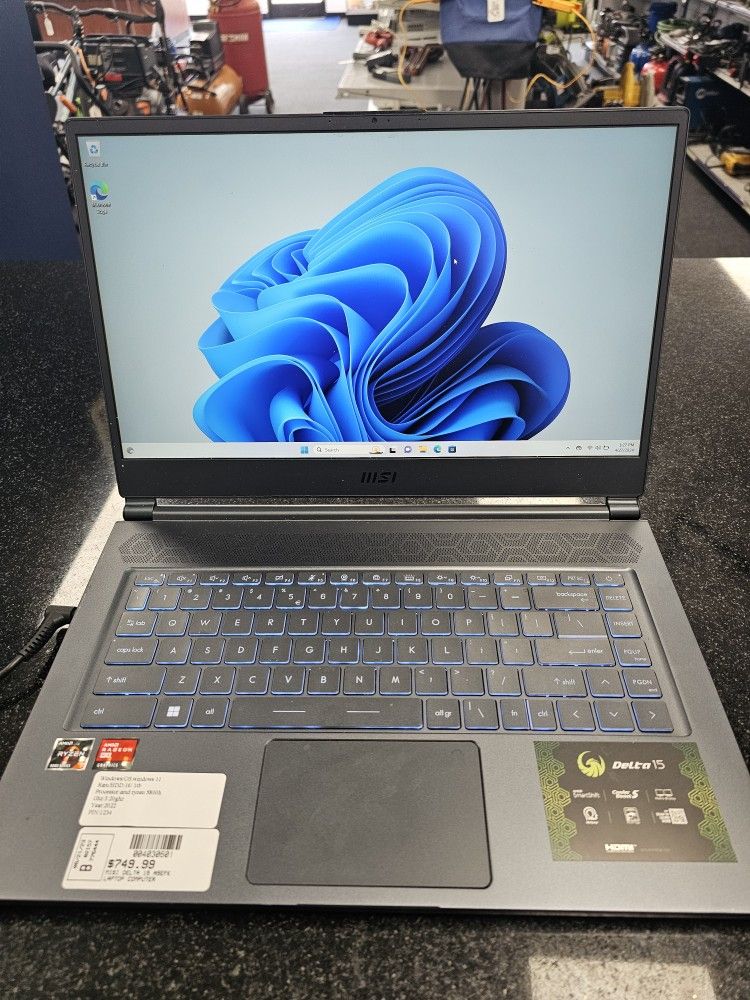 2022 MSI Delta 15 Gaming Laptop. ASK FOR RYAN. #00(contact info removed)