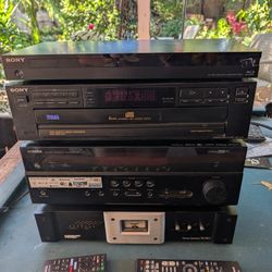 Complete Home Theater System – Yamaha Receiver + Sony Blu-ray + Monster Power Center + CD Player