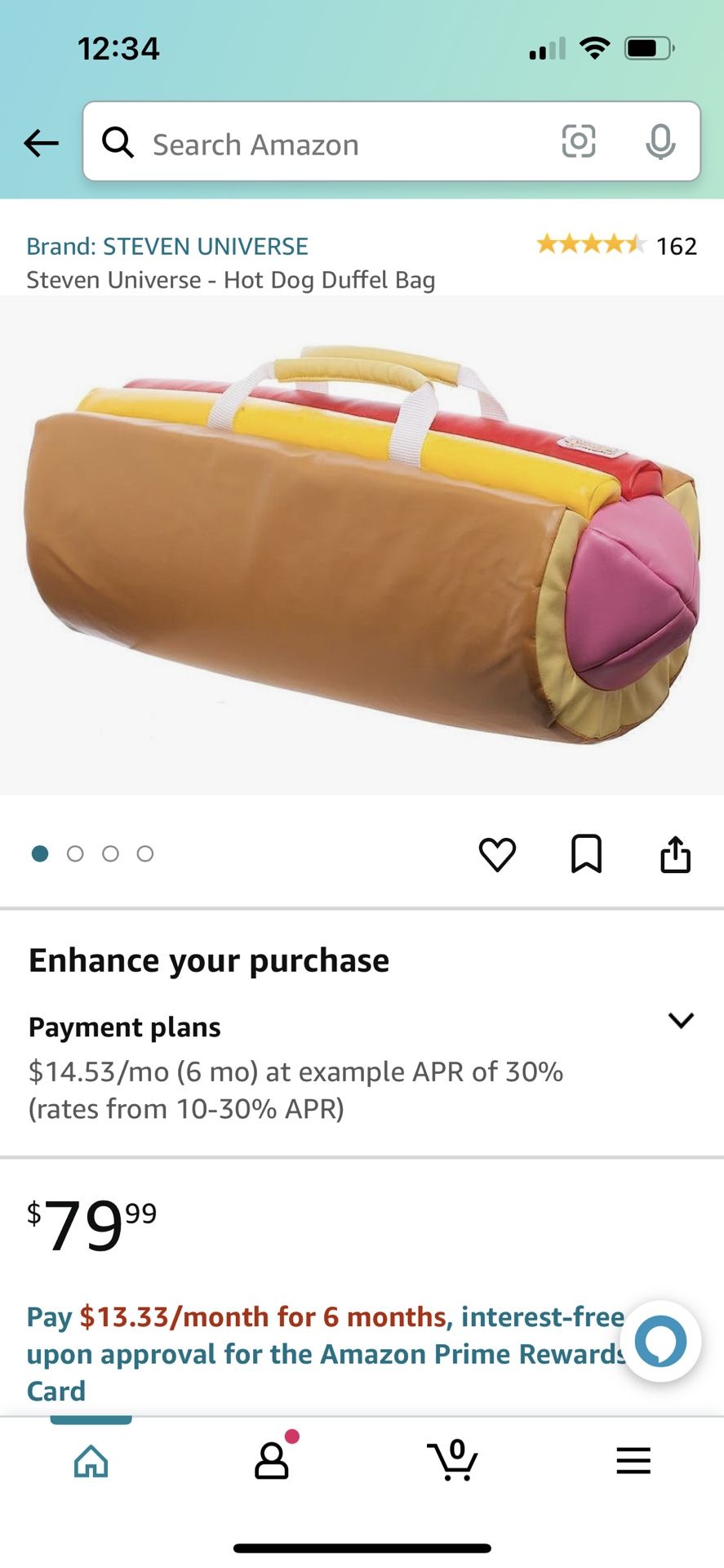 Steven Universe Hot Dog Duffel Bag
