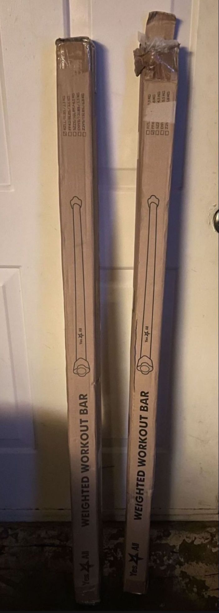 Brand New Yes 4 All Weighted Bars 5lbs & 8lbs Set