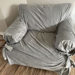 Big Grey/silver Chair Cover 