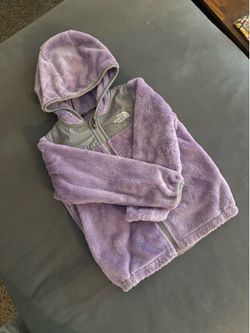The North Face Lavender Plush Hooded Fleece Jacket 4T