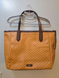 Fossil Tote Bag with Signature Print