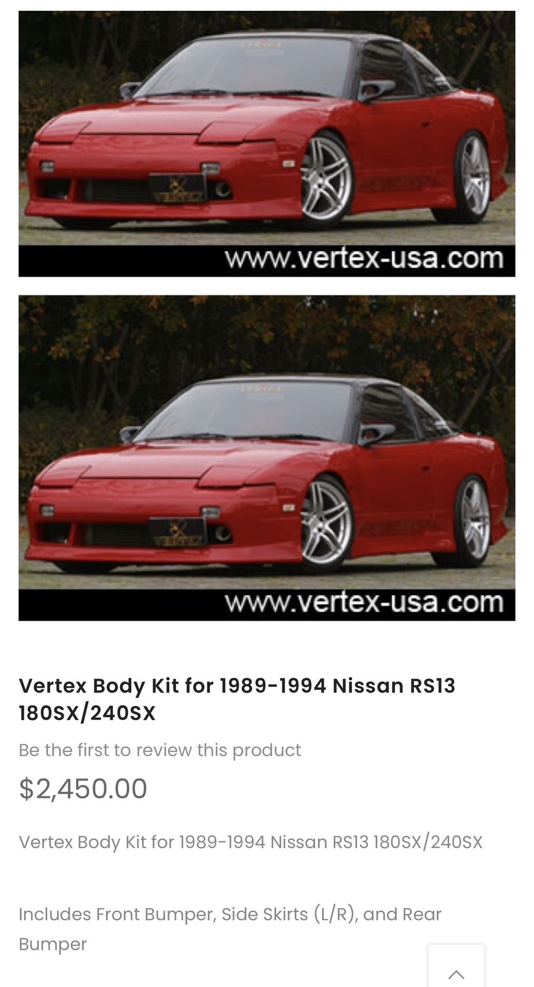 NEW T&E Vertex Nissan 240SX/180SX S13 1(contact info removed) Body-Kit