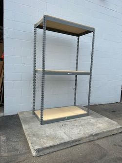 Shelving 48 in W x 24 in D American Made 3 Teir Used Heavy Duty Steel Boltless Storage Rack Delivery Available