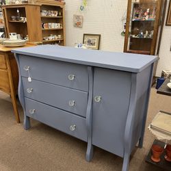 Blue Dresser w/ Crystal Knobs