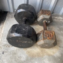 50 Pound Dumbbells 