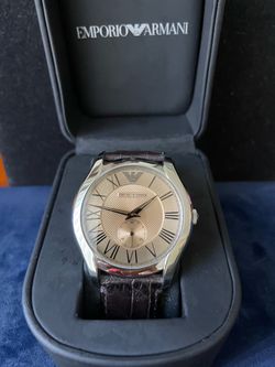 ARMANI DESIGNER STYLE WATCH GENUINE LEATHER