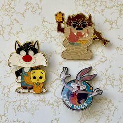 Funko Pop Space Jam Taz Tasmanian Devil Bugs Bunny Looney Tune Enamel Pins 2021