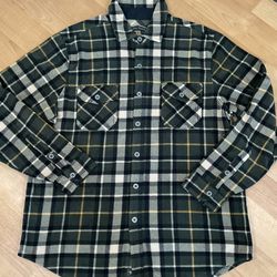  Plaid Heavy Flannel Shirt  Long Sleeve Men L