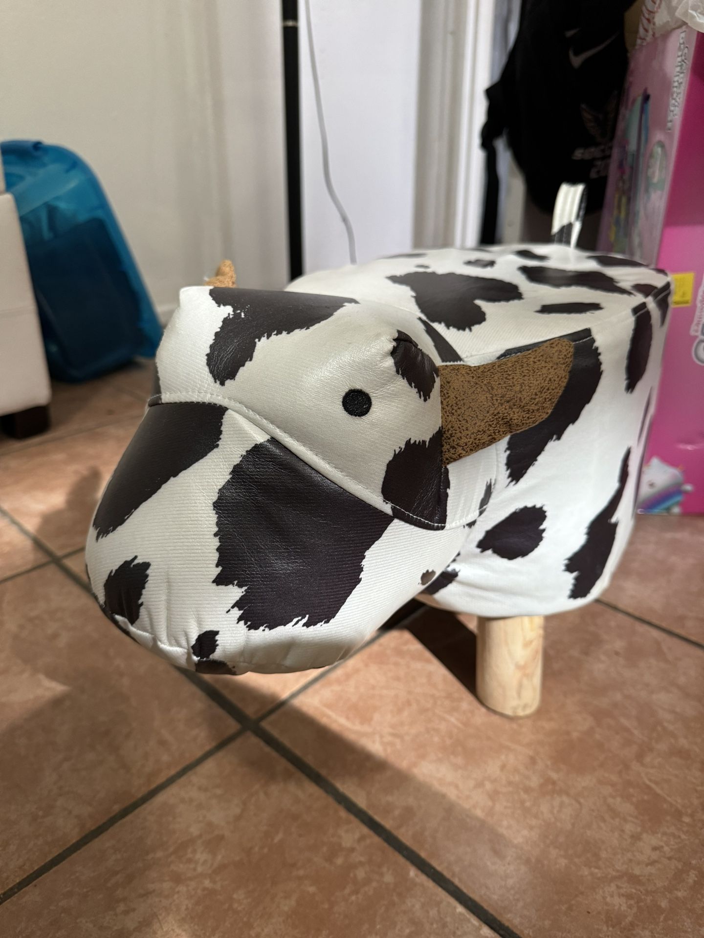 Cow Sitting Stool 
