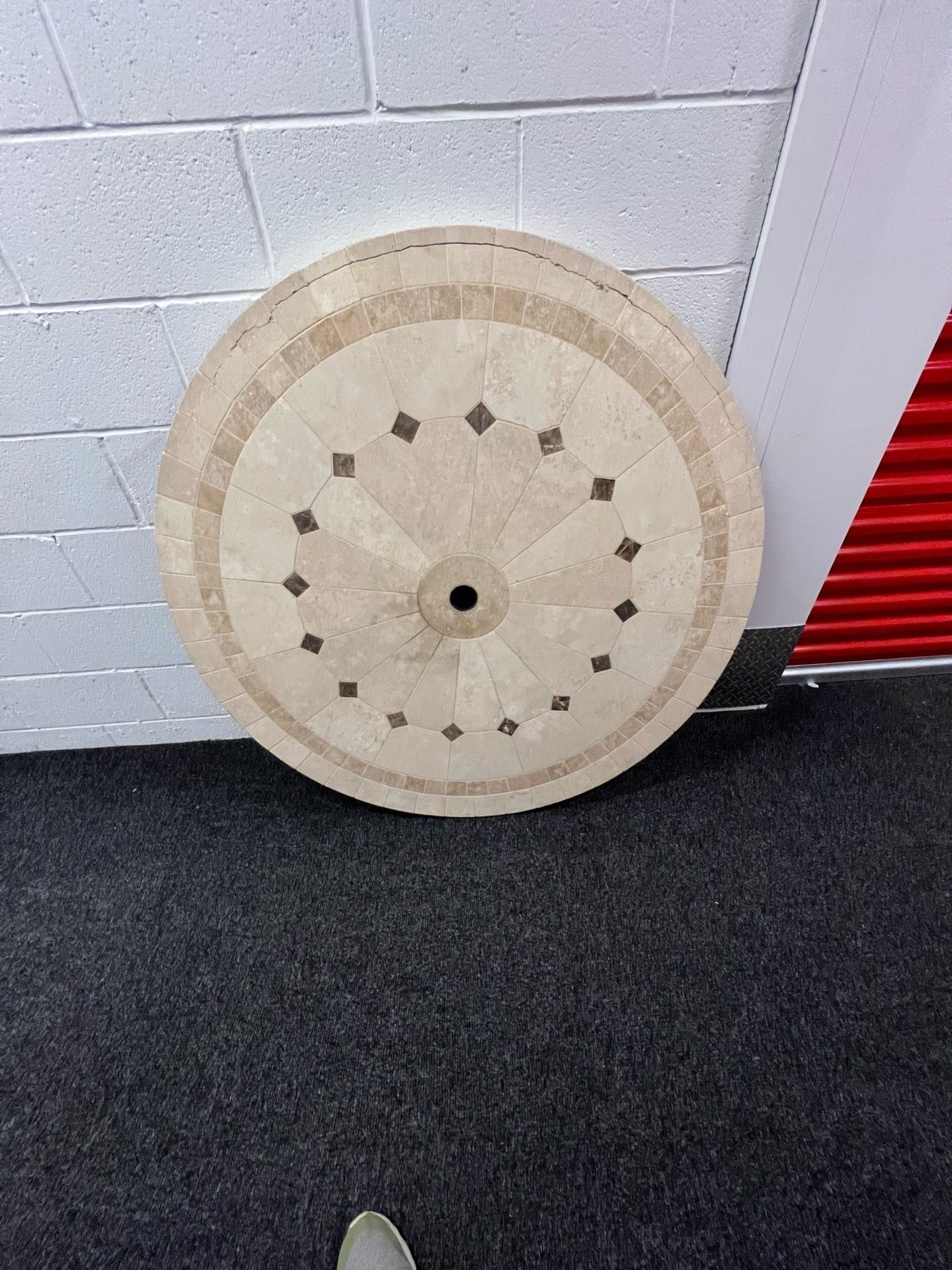 Costco Tivoli Round Mosaic Tile Patio Table Top – 48" – Umbrella Hole