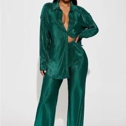 Fashion Nova Green Set / Traje 
