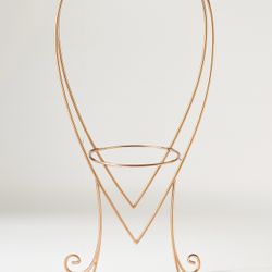 Heart-Shaped Copper-Tone Wire Plant Stand — 30” Tall (9” Pot Ring) Price: $32 Location / Pickup: Menifee, CA — pick up welcome. Delivery within 10 mi 