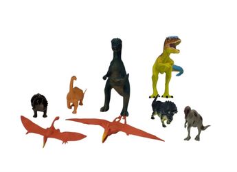 (#1)(Lot Of 8) Assorted Mix Dinosaur Bundle Plastic Toys Children's Educational. This product is a bundle of 8 assorted mix dinosaur plastic toys desi