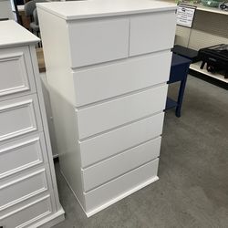 Homfa 7 Drawer White Dresser, Modern Chest of Drawers Storage Cabinet for Bedroom Living Room