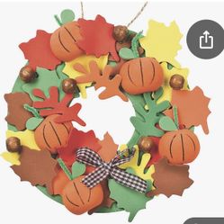 3-D Pumpkin Wreath Craft Kit (12 kits in Bag)