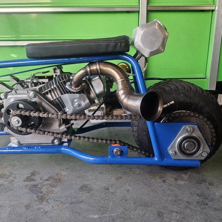 ☆ CUSTOM HANDMADE STAINLESS STEEL MUFFLER EXHAUST PIPE MINIBIKE MINI BIKE GOKART GOCART GO KART CART Honda Predator Ghost 212cc 200cc Tig Welded